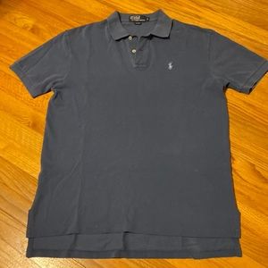 Men’s medium Ralph Lauren Polo with light blue polo.